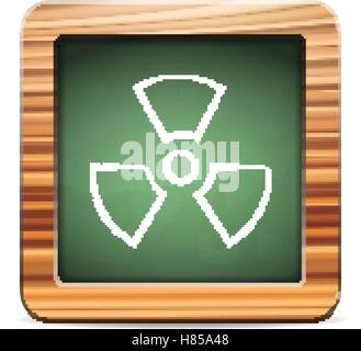 Blackboard Strahlung auf einem weißen Hintergrund. Vektor-Illustration. Stock Vektor