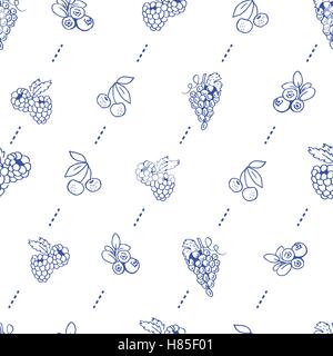 Nahtlose Vektormuster mit Hand gezeichnet Frucht. Kreidetafel Stock Vektor
