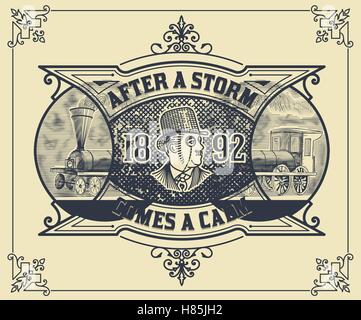 Card-viktorianischen Stil Stock Vektor