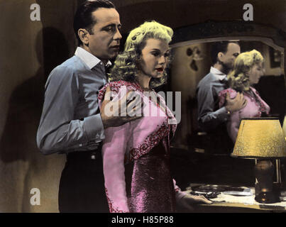 Der Grosse Gangster, (THE BIG SHOT) USA 1942, Regie: Lewis Seiler, HUMPHREY BOGART, IRENE MANNING, Stichwort: Spiegelbild, Blondine Stockfoto