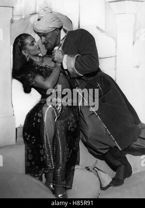 Kim - Geheimdienst in Indien, (KIM) USA 1950, Regie: Victor Saville, LAURETTE LUEZ, ERROL FLYNN, Stichwort: Schmuck, Turban Stockfoto