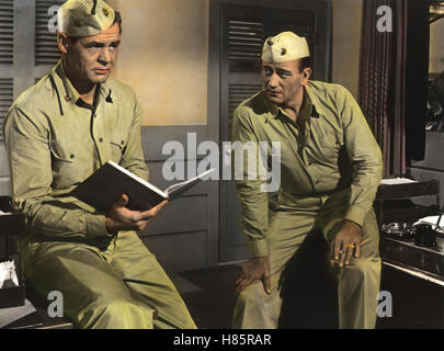 Jagdgeschwader Wildkatze / Guadacanal - Entscheidung Im Pazifik, (FLYING LEATHERNECKS) USA 1950, Regie: Nicholas Ray, ROBERT RYAN, JOHN WAYNE, Stichwort: Soldat, Uniform Stockfoto