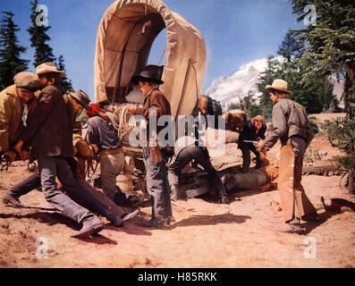 Meuterei am Schlangenfluß, (Biegung des Flusses) USA 1951, Regie: Anthony Mann, JAMES STEWART (Re), Stichwort: Leistungskutschen Stockfoto