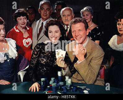 Viva Las Vegas (MEET ME IN LAS VEGAS) USA 1955, Regie: Roy Rowland, CYD CHARISSE (mi li), DAN DAILEY (mi re), Stichwort: moderiere, Casino, Spielkarten, Glück, Chips Stockfoto