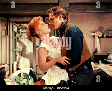 Rivalen Ohne Gnade (THREE VIOLENT PEOPLE), USA 1956, Regie: Rudolph Mate ANNE BAXTER, CHARLTON HESTON Stockfoto