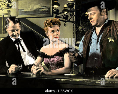 Drauf Und Dran, (GUNFIGHT AT DODGE CITY) USA 1958, Regie: JOEL McCREA, NANCY GATES, WRIGHT König, Joseph M. Newman, Stichwort: Saloon Stockfoto