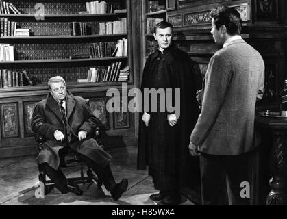 Maigret Kennt Kein Erbarmen, (MAIGRET ET l ' Affaire SAINT-FIACRE) F 1959 s/w, Regie: Jean Delannoy, JEAN GABIN, MICHEL VITOLD, ROBERT HIRSCH, Schlüssel: Inspektor, Verhör, Vernehmung Stockfoto