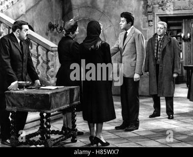 Maigret Kennt Kein Erbarmen, (MAIGRET ET l ' Affaire SAINT-FIACRE) F 1959 s/w, Regie: Jean Delannoy, ROBERT HIRSCH, JEAN GABIN, Schlüssel: Begrüßung Stockfoto