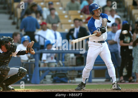 DAVID ARQUETTE HOLLYWOOD Sterne BASEBALL Spiel DODGER STADIUM LOS ANGELES USA 9. August 2002 Stockfoto