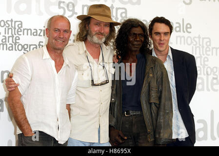 G. süße R. DE HEER GULPILIL TRACKER PHOTOCALL Venedig FILM FESTIVAL Venedig Italien 6. September 2002 Stockfoto