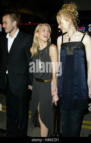 HEATH LEDGER NAOMI WATTS & NICOLE KIDMAN den RING PREMIERE LOS ANGELES-WESTWOOD LOS ANGELES USA 9. Oktober 2002 Stockfoto