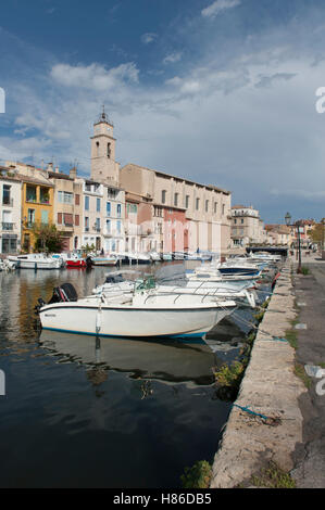 Mit ihren malerischen Kais und Kanälen heißt Martigues oft das "Venedig der Provence", Frankreich Stockfoto