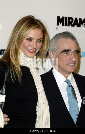 CAMERON DIAZ & MARTIN SCORSESE GANGS OF NEW YORK LA PREMIERE DGA LOS ANGELES USA 17. Dezember 2002 Stockfoto