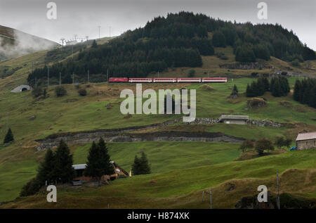 St. Gotthard-Pass, Schweiz. September 2016 The St Gotthard Pass Gipfelregion. Schweiz Stockfoto