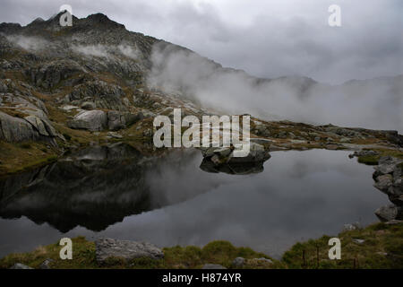 St. Gotthard-Pass, Schweiz. September 2016 The St Gotthard Pass Gipfelregion. Schweiz Stockfoto