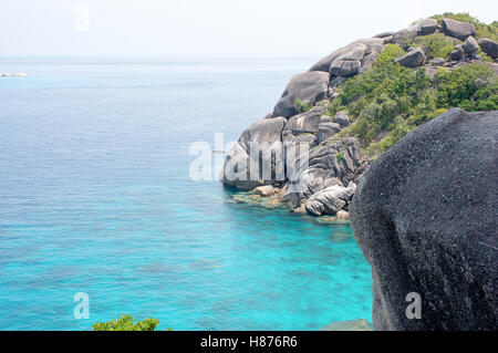 Wunderschönen tropischen Meerblick in Thailand Similan Insel Stockfoto