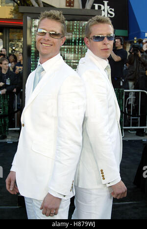 NEIL RAYMENT & ADRIAN RAYMENT MATRIX RELOADED FILM PREMIERE WESTWOOD LOS ANGELES USA 7. Mai 2003 Stockfoto