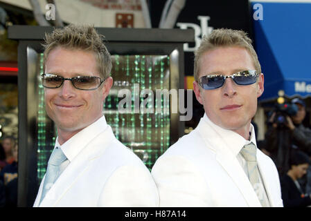 NEIL RAYMENT & ADRIAN RAYMENT MATRIX RELOADED FILM PREMIERE WESTWOOD LOS ANGELES USA 7. Mai 2003 Stockfoto