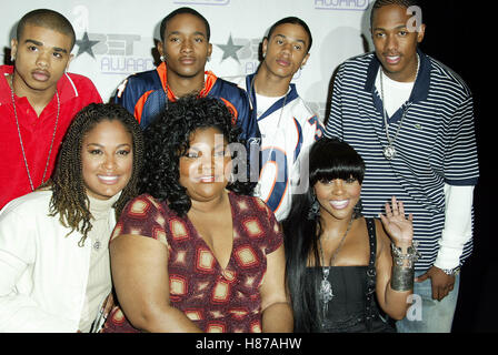 B2K NICK CANNON LAILA ALI MO'NIQUE & LIL' KIM 2003 BET AWARDS Nominierungen KODAK THEATRE HOLLYWOOD LOS ANGELES USA 14 Mai 2 Stockfoto