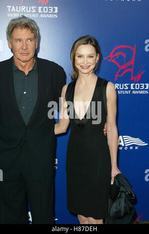 HARRISON FORD & CALISTA FLOCKHART 3RD WORLD STUNT AWARDS PARAMOUNT STUDIOS HOLLYWOOD LOS ANGELES USA 1. Juni 2003 Stockfoto