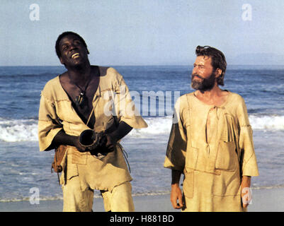 Freitag Und Robinson (MAN FRIDAY) GB 1975, Regie: Jack Gold, RICHARD ROUNDTREE, PETER O' Toole, Stichwort: Meer, Strand Stockfoto