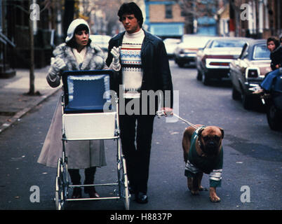 Rocky II, (ROCKY II) USA 1979, Regie: Sylvester Stallone, TALIA SHIRE, SYLVESTER STALLONE, Stichwort: Kinderwagen, Hund Stockfoto