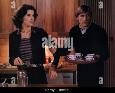 Sterben Frau Nebenan (LA FEMME d ' a COTE) F 1981, Regie: Francois Truffaut, Gérard DEPARDIEU, FANNY ARDANT, Stichwort: Küche, Tablett, Kaffee Stockfoto