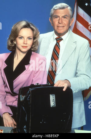 Matlock, (MATLOCK), TV - Serie, USA 1991, Regie: Charles S. Dubin, LINDA PURL, ANDY GRIFFITH, Fahne, Aktentasche Stockfoto