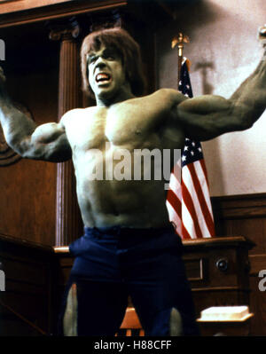 Der Unheimliche Hulk Vor Gericht (TRIAL OF THE INCREDIBLE HULK) USA 1989, Regie: Bill Bixby, LOU FERRIGNO, Stichwort: Monster, Flagge, Sternenbanner Stockfoto
