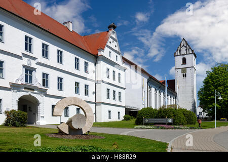 St. Cornelius und Cyprian, Pfarrkirche und ehemalige Kloster, Bad Buchau, Oberschwaben, Baden-Württemberg, Deutschland Stockfoto