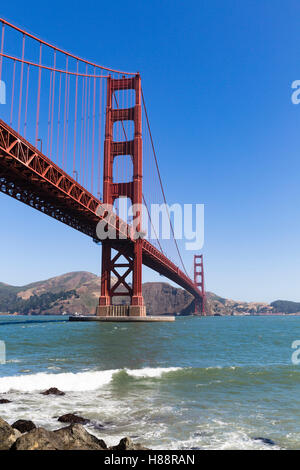 Blick vom Fort Point, die Golden Gate Bridge, San Francisco, Kalifornien, USA Stockfoto