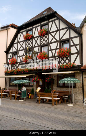 Hotel und Restaurant, Ebermannstadt, Fränkische Schweiz, Franken, Bayern Stockfoto