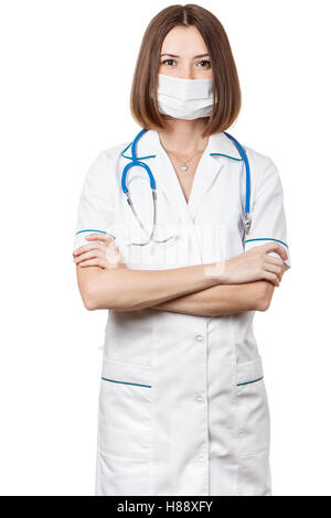 schöne Brünette Frau medizinische Arbeiter Stockfoto