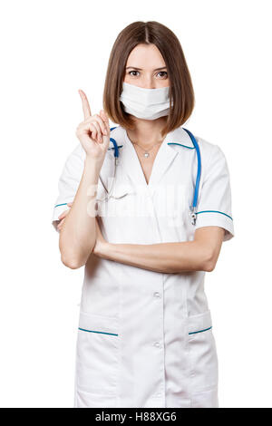 schöne Brünette Frau medizinische Arbeiter Stockfoto