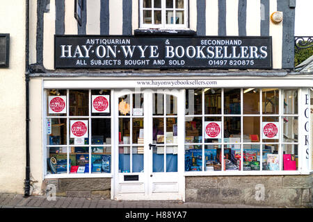 Unabhängige Buchhandlung in Hay on Wye, Kind, Wales, UK Stockfoto