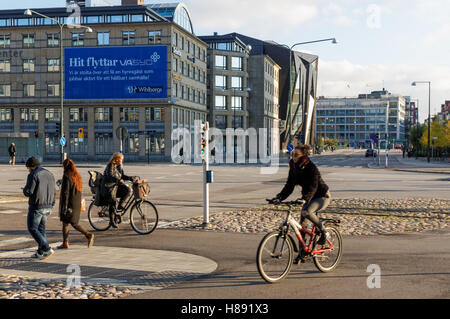 Radfahrer in Malmö, Schweden Stockfoto