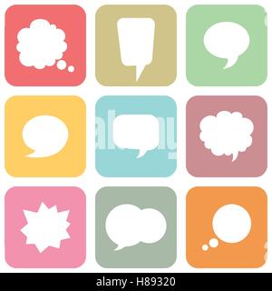 Reihe von bunten Sprechblasen Stock Vektor