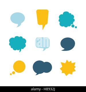 Reihe von bunten Sprechblasen Stock Vektor