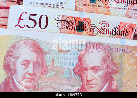 Englische Pfund-Banknoten Stockfoto