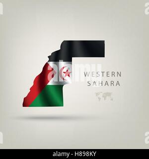 Abbildungen der Welt mit Flaggen und Hauptstädte Stock Vektor