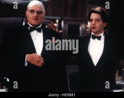 Neuling, (Neuling) USA 1990, Regie: Andrew Bergman, MARLON BRANDO, MATTHEW BRODERICK, Stichwort: Fliege, Rauchen Stockfoto