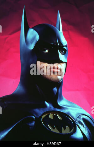 Batmans Rückkehr (BATMAN RETURNS) USA 1992, Regie: Tim Burton, MICHAEL KEATON, Stichwort: Fledermaus, Maske Stockfoto