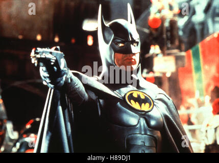 Batmans Rückkehr (BATMAN RETURNS) USA 1992, Regie: Tim Burton, MICHAEL KEATON, Stichwort: Fledermaus, Maske, Langwaffen Stockfoto