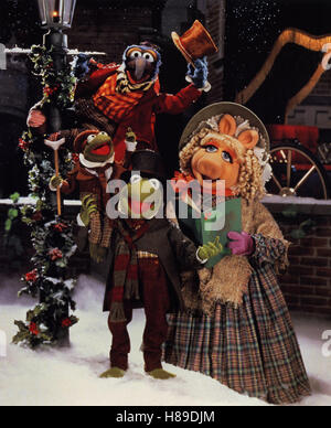 Die Muppets Weihnachtsgeschichte (A MUPPETS CHRISTMAS CAROL) USA 1992, Regie: Brian Henson, SAM EAGLE, KERMIT, MISS PIGGY u.a. Sichwort: Tourneetheater Stockfoto