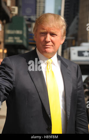 Donald Trump an der Ed Sullivan Theater für einen Auftritt in "Late Show with David Letterman" in New York City. 18. August 2009 Credit: Dennis Van Tine/MediaPunch Stockfoto