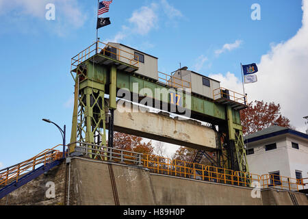 Erie Kanalschleuse 17 bei Little Falls, New York, USA Stockfoto