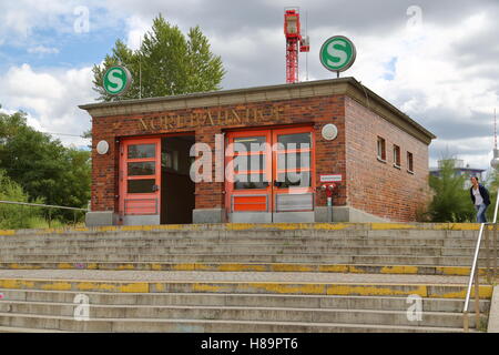 Nordbahnhof S-Bahn Station in Berlin, Deutschland Stockfoto