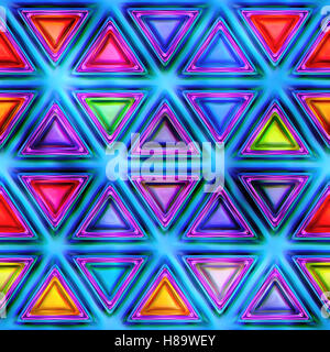 Nahtlose Textur des abstrakten hell glänzend bunten geometrischen Formen Stockfoto