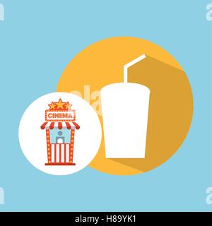 Kino-Film-Kasse. Tasse Natron Grafik Vektor Illustration Eps 10 Stock Vektor
