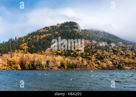 Echo Lake im Franconia Notch State Park, New Hampshire, USA. Stockfoto